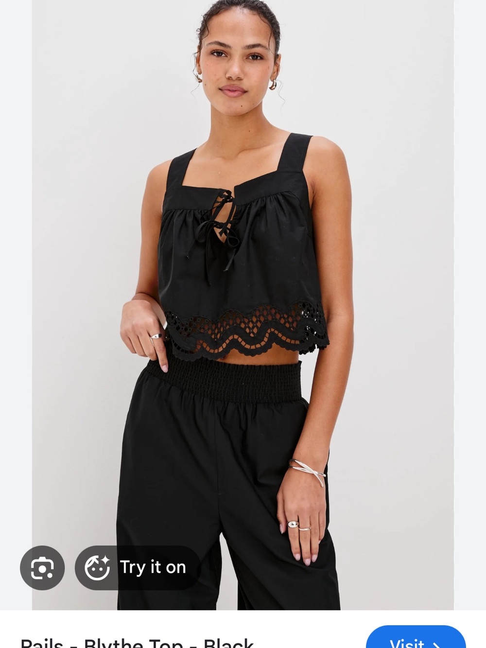 NWOT Rails Blythe top black small